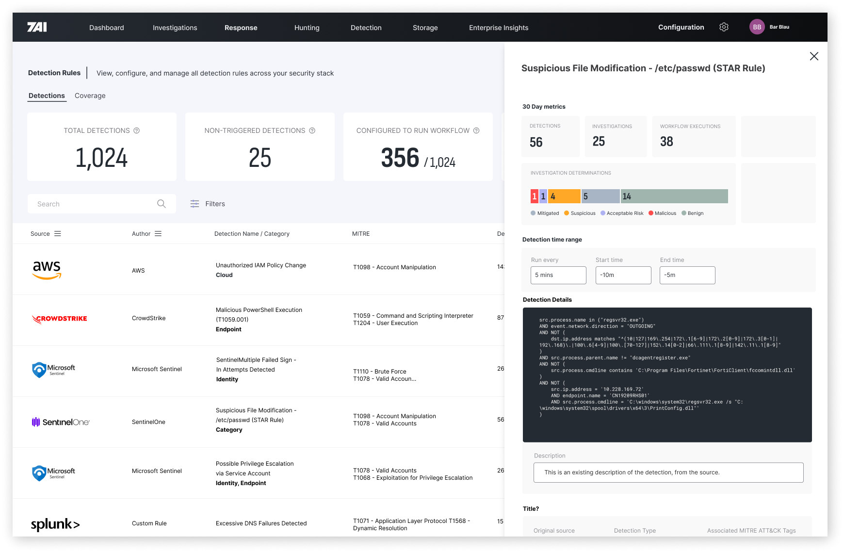 Detection optimization